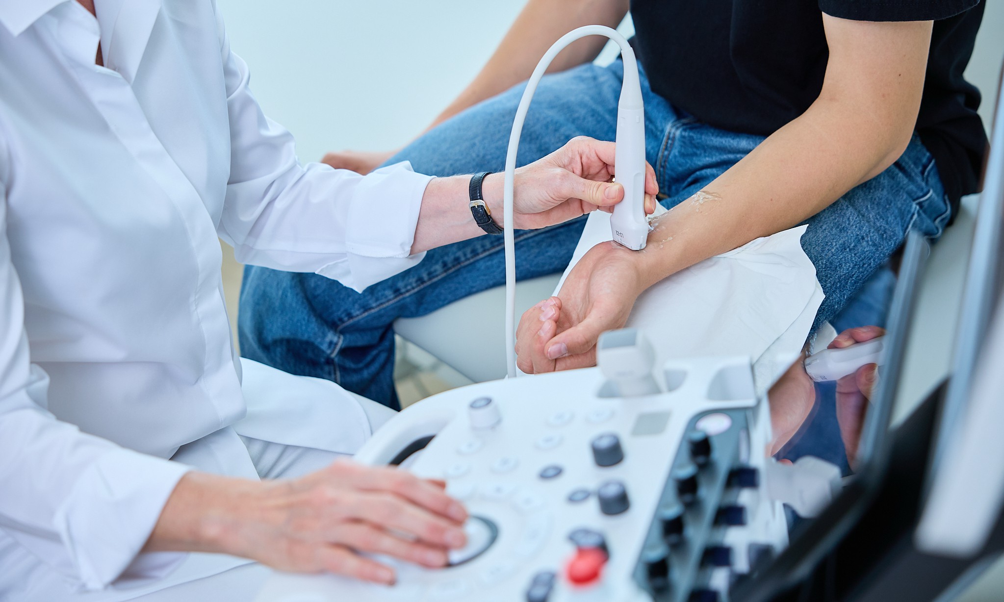 Ultraschalldiagnostik der Nerven und der Muskeln Illustration